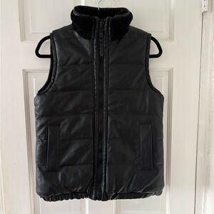 Black Puffer Vest reversible